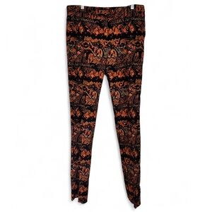 Etro Black and Orange Floral Waistband